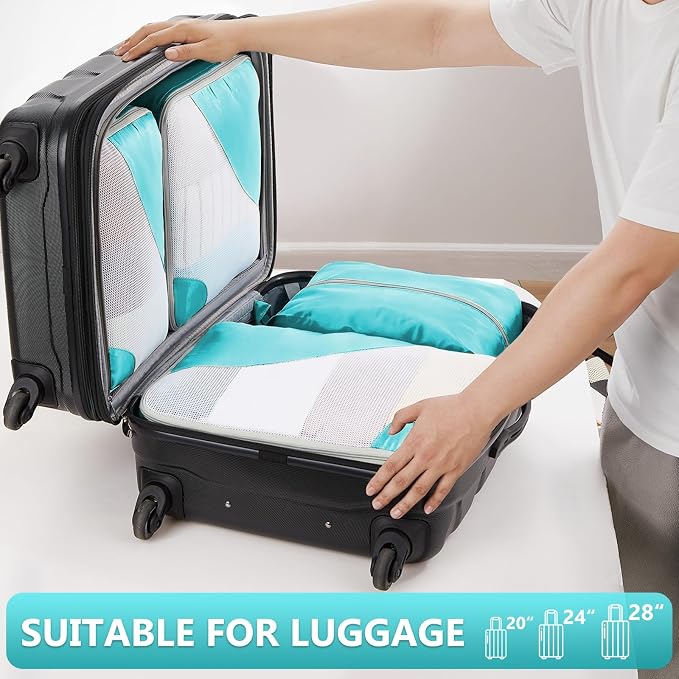 8 Set Packing Cubes for Travel, Gifts for Women Mom, Anti-Tearing Suitcase - Image 5