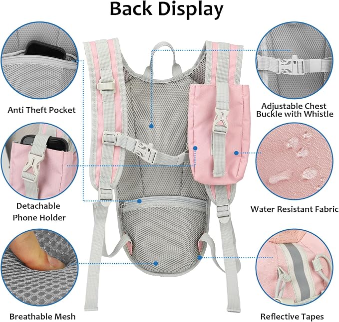 Lightweight Hydration Backpack 2L Water Bladder Pack - Image 5