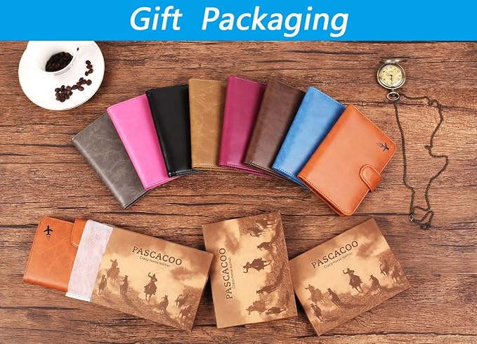 Passport Holder Cover Wallet RFID Blocking Leather Card Case Travel Accessories - Image 6