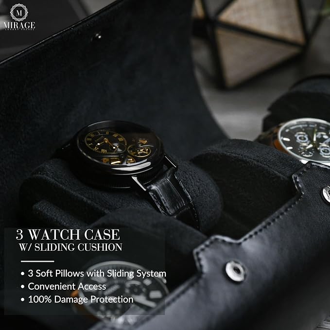 Travel Watch Case – 3 Watch Organizer Travel - Image 5
