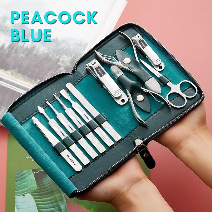 FAMILIFE Nail Kit, Professional Manicure Set Manicure Kit, 11 in 1 Stainless - Image 8