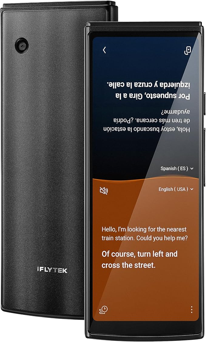 iFLYTEK AI Language Translator Device — 60 Languages, Real-Time Split-Screen & by iFLYTEK