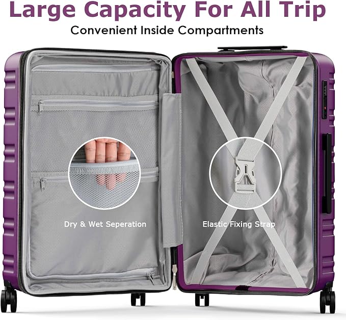 BEOW 3 Piece Luggage Sets For Women - Image 2