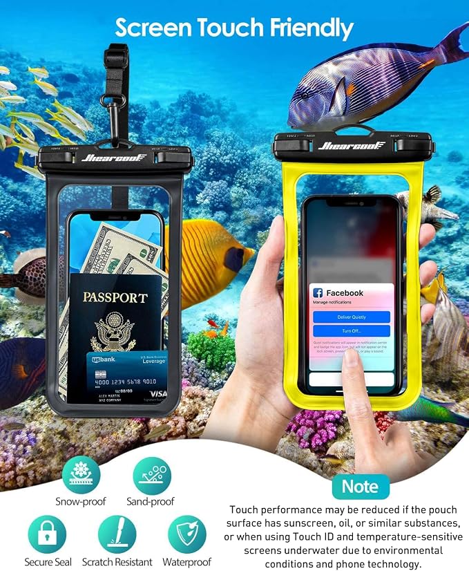 Hiearcool Waterproof Phone Pouch, Waterproof Cell Phone Dry Bag - Image 6