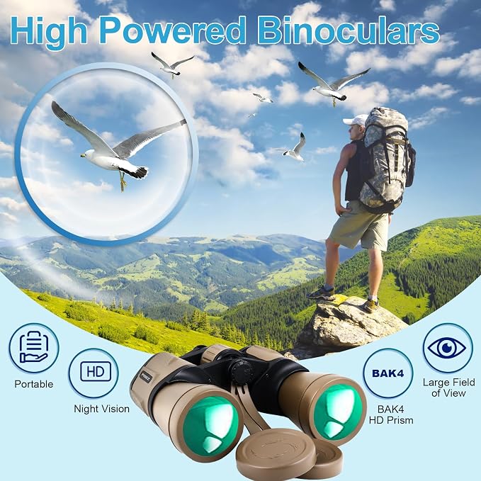 PISEZ 20X50 Binoculars for Adults High Powered - Image 6