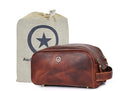 10" Premium Leather Toiletry Travel Pouch by AARONLEATHERGOODS%C2%AE