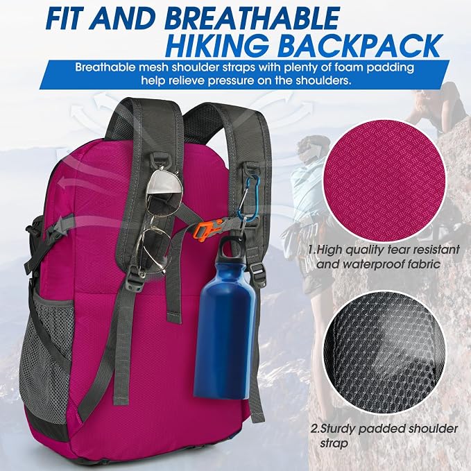 IGOLUMON Hiking Backpack 40L Packable Lightweight Camping Backpack Men Women - Image 3