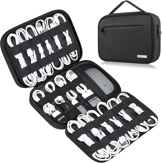 Lacdo Cord Organizer Travel, Cable Organizer Bag Case, Portable Electronics by Lacdo