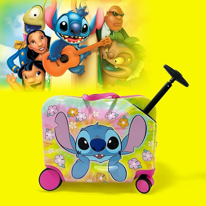 Fast Forward 18" Lilo And Stitch Kids Ride on Luggage-HardShell Rolling Travel - Image 5