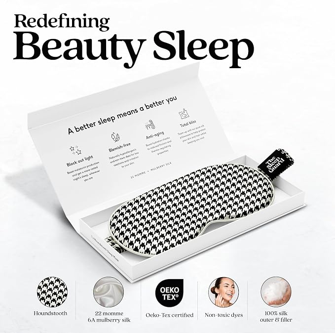 Pure Silk Sleep Mask Light Blocking Travel Essentials. Eye Masks - Image 2