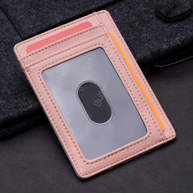 Buffway Slim Minimalist Front Pocket RFID Blocking Leather Wallets - Image 3
