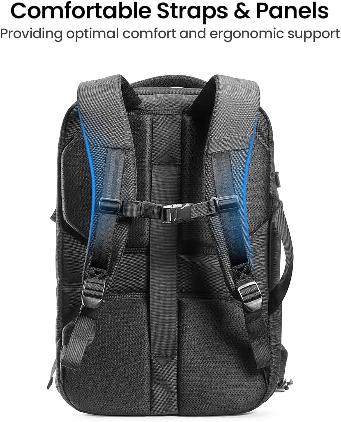 tomtoc Travel Backpack 40L, TSA Friendly Flight Approved Carry-on Luggage Hand - Image 7