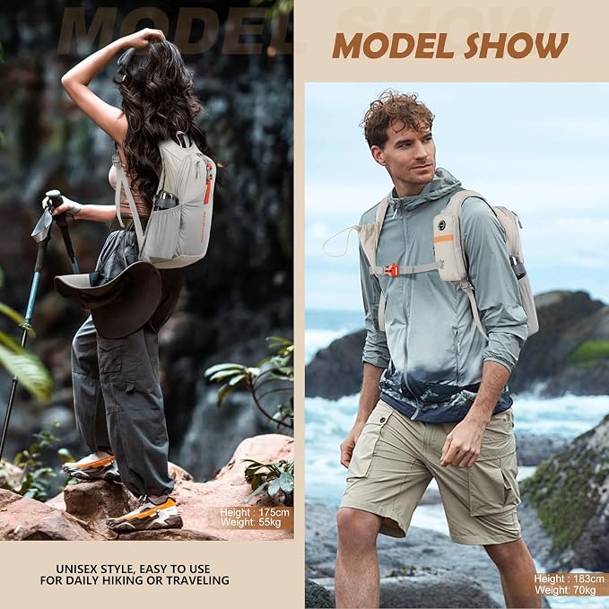 15L Small Hiking Backpack for Men Women Foldable Packable Back Pack Ultralight - Image 8