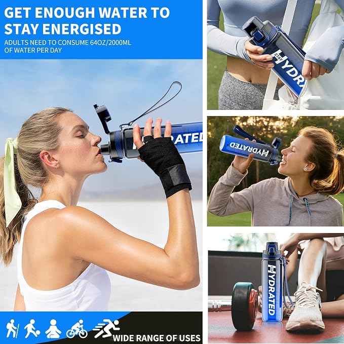 Water Bottle, 32 oz Motivational Water Bottles - Image 7