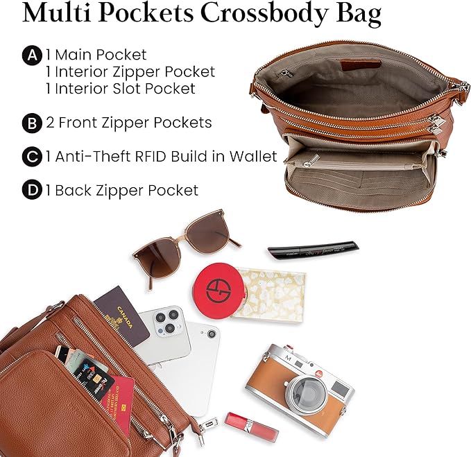 befen Genuine Leather Crossbody Bags - Image 4