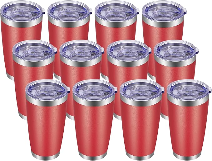 VEGOND 20oz Tumbler with Lid and Straw Stainless Steel Tumbler Cup Bulk Vacuum by VEGOND