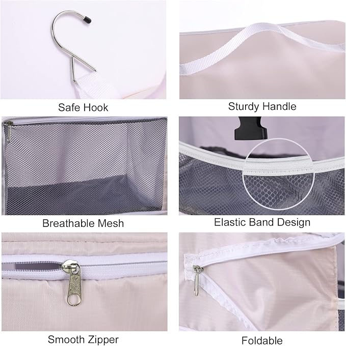 TABITORA Travel Portable Hanging Shelves Closet Organizer Packing Luggage - Image 6