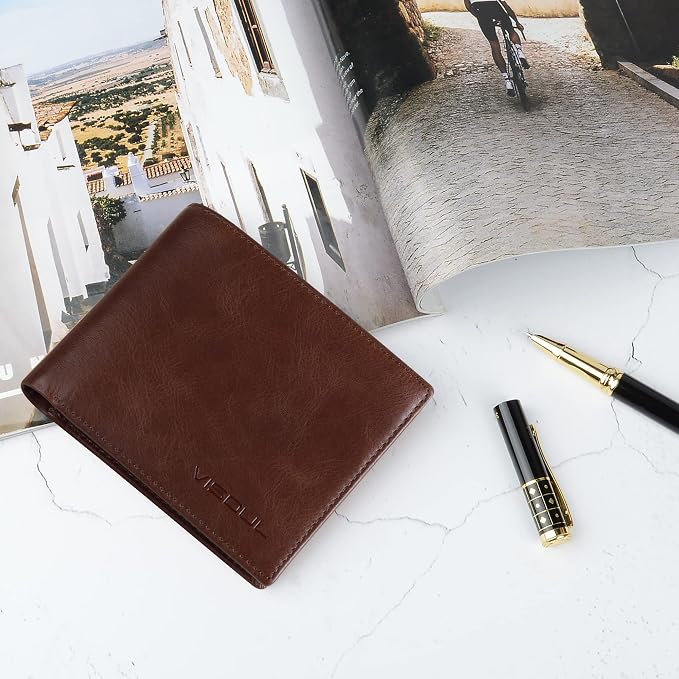 VISOUL Leather Wallets Bifold for Men - Image 6