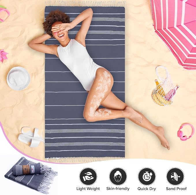 Oversized Sand Resistant Prewashed Turkish Cotton Quick Drying, Lightweight - Image 4