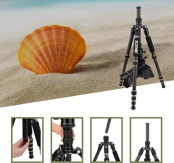 ZOMEI Z669C Carbon Fiber Portable Tripod - Image 7