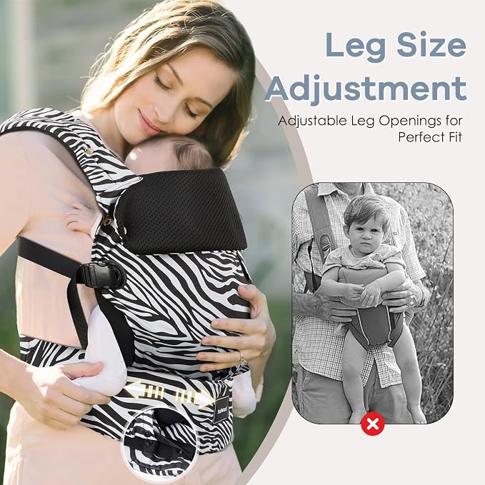 Baby Carrier with Lumbar Support, Cozy Baby Carrier Newborn to Toddler with - Image 3
