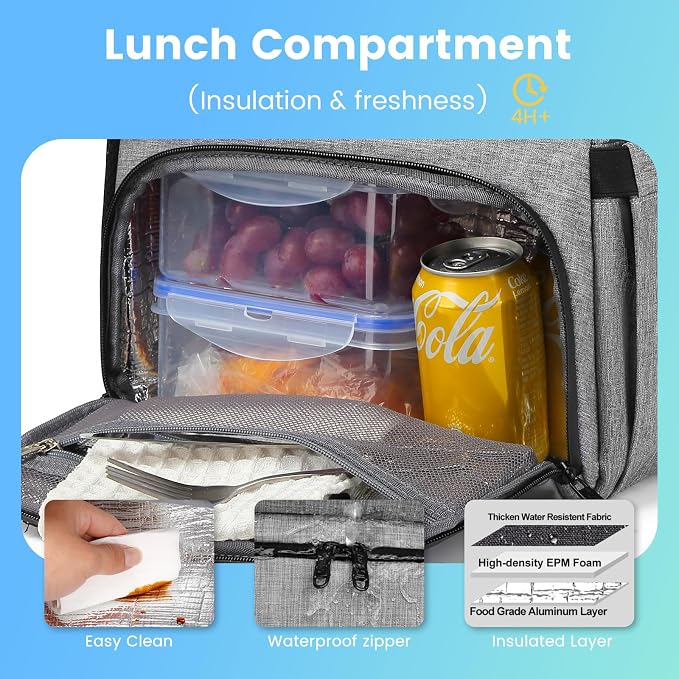 Lunch Backpack, Insulated Cooler Backpack Lunch Box - Image 4