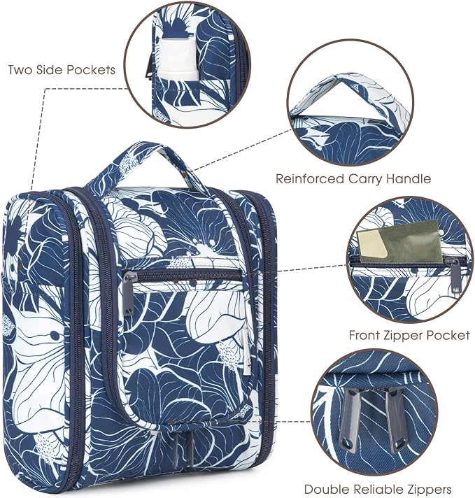 Narwey Small Hanging Travel Toiletry Bag Cosmetic Make up Organizer - Image 4