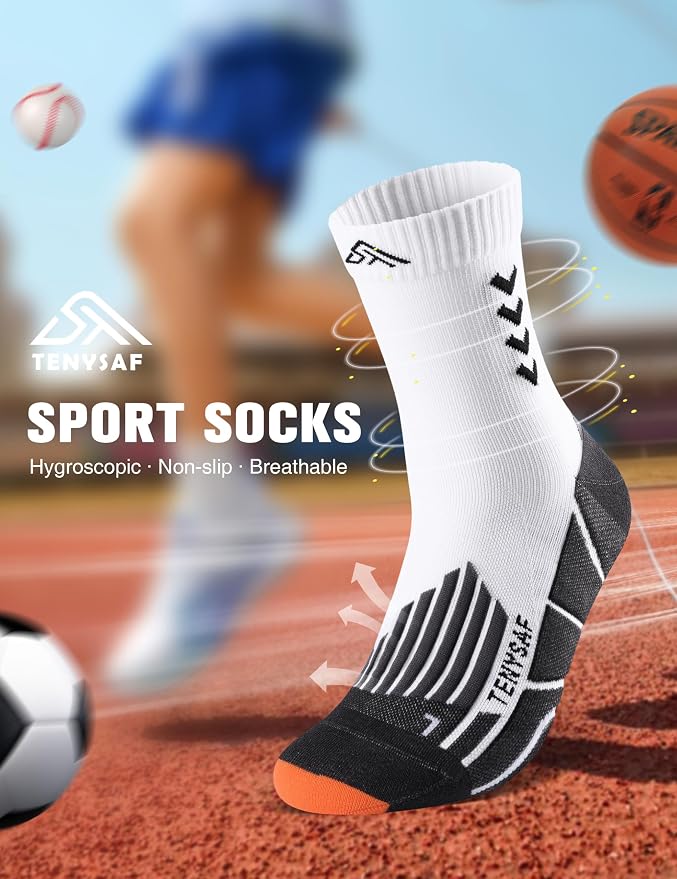 Compression Crew Running Socks: Athletic Socks - Image 3