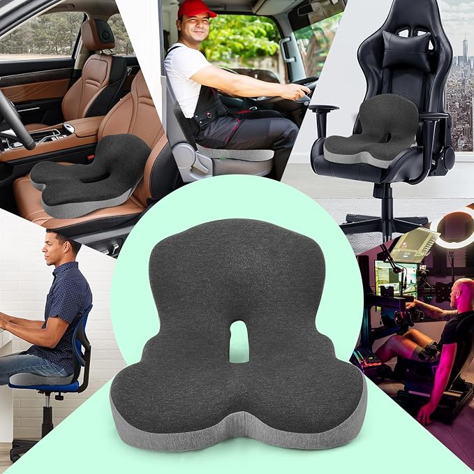 Buttocks Cushion for Office Chair Memory Foam Seat Pad for Butt Support - Image 7