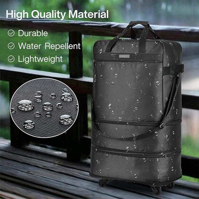 Hanke Suitcases with Wheels Expandable Foldable Luggage Bag Suitcase - Image 6