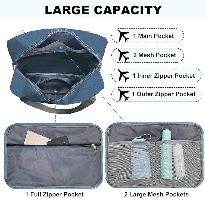 For Spirit Airlines Personal Item Bag 18x14x8 in Underseat Carry-on Luggage - Image 4