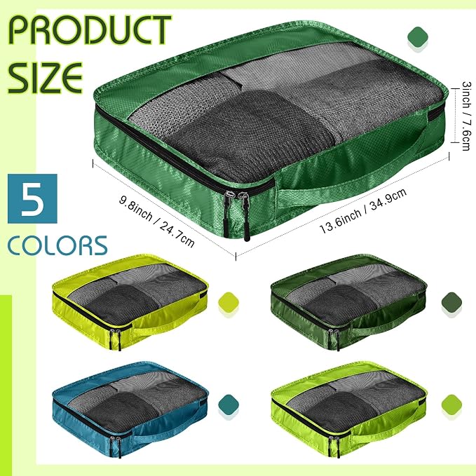 5 Pcs Packing Cubes for Suitcase Large Travel Cubes Carry on Luggage Organizer - Image 2