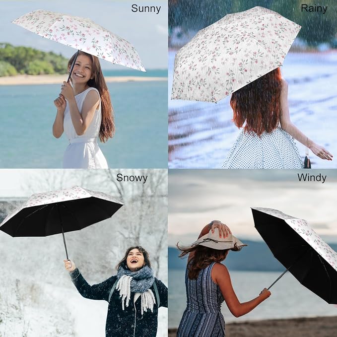 Cuby UV Sun Umbrella Compact Folding Umbrella lightweight Portable Manual - Image 5