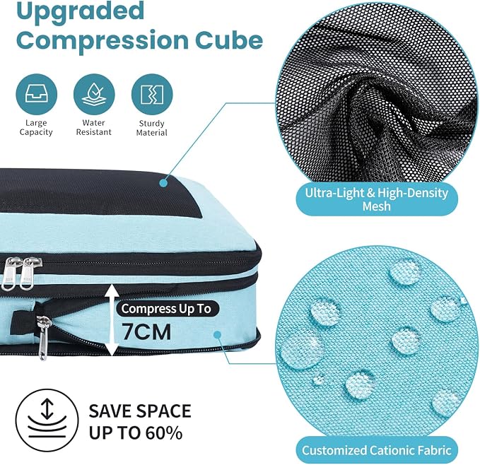 8 Set/6 Set/4 Set Compression Packing Cubes - Image 2
