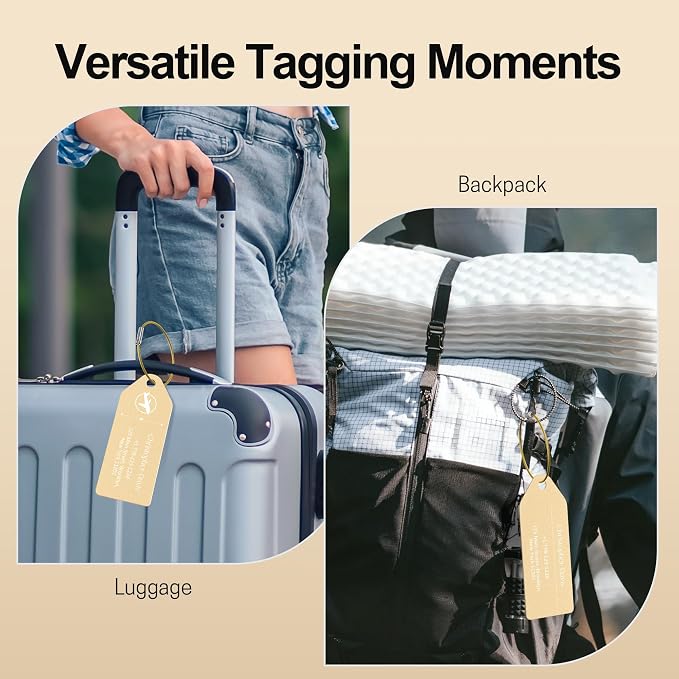4 PCS Personalized Metal Luggage Tag – Personalized Engraved Suitcase Tag - Image 7