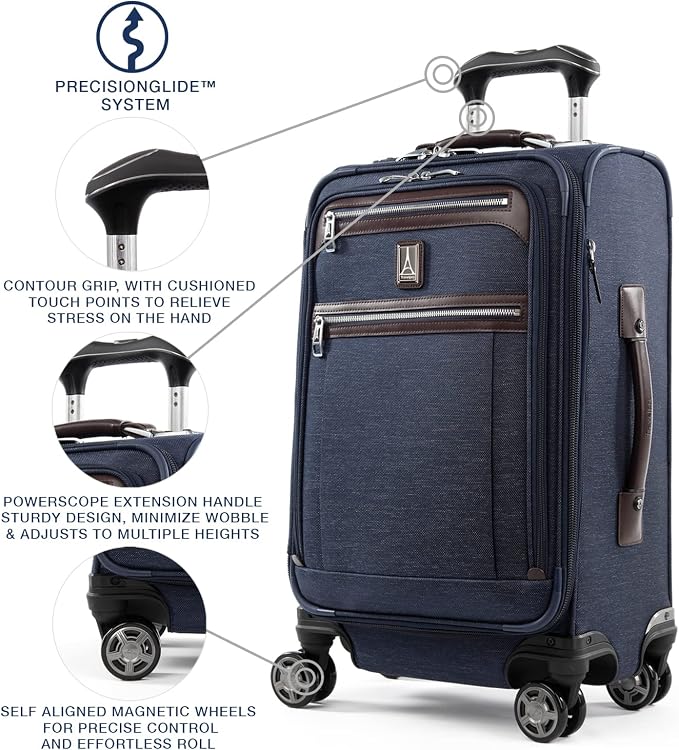 Travelpro Platinum Elite Softside Expandable Carry on Luggage, 8 Wheel Spinner - Image 2