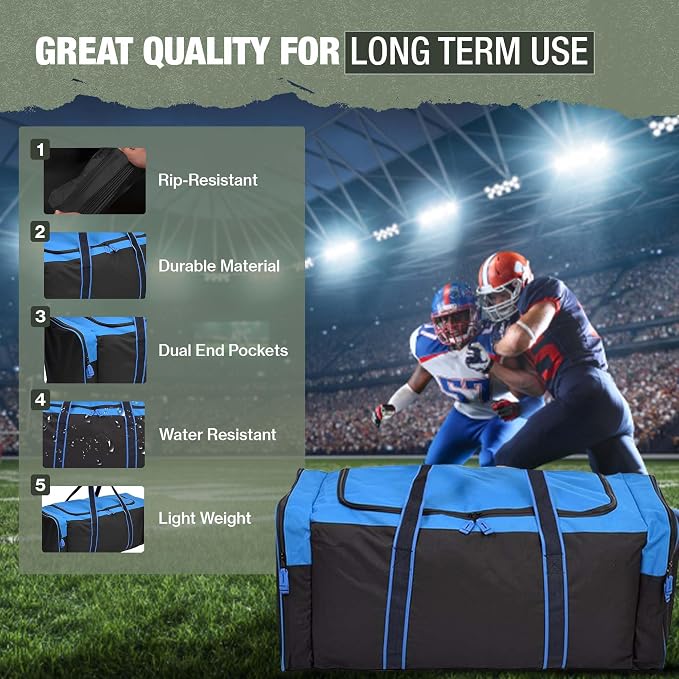 Jetstream Heavy Duty Multi Pocket Durable Sports Gym Equipment Travel Duffel Bag - Image 8