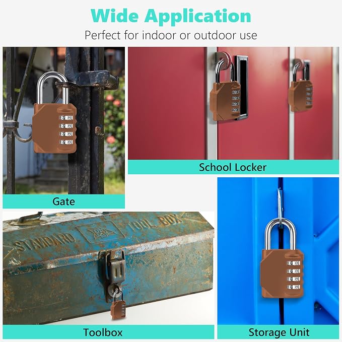 CL11MC Combination Lock, 4 Digit Outdoor Combination Padlock Set Your own - Image 7