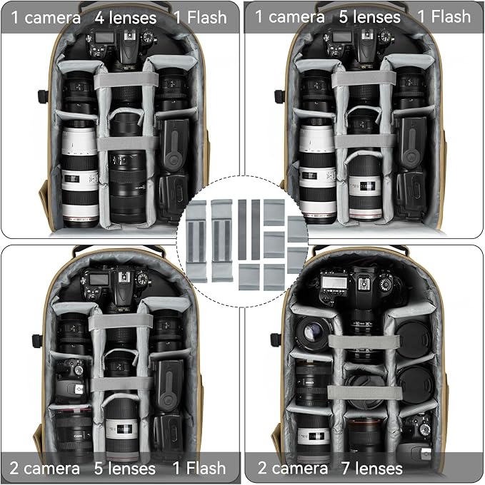 TORIBIO Camera Backpack, Hardshell DSLR Photography Camera Bag, Waterproof Hard - Image 2