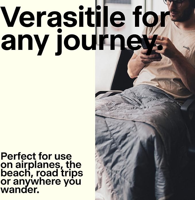 Gravel Layover Travel Blanket – Ultra-Lightweight, Warm Down Alternative - Image 6