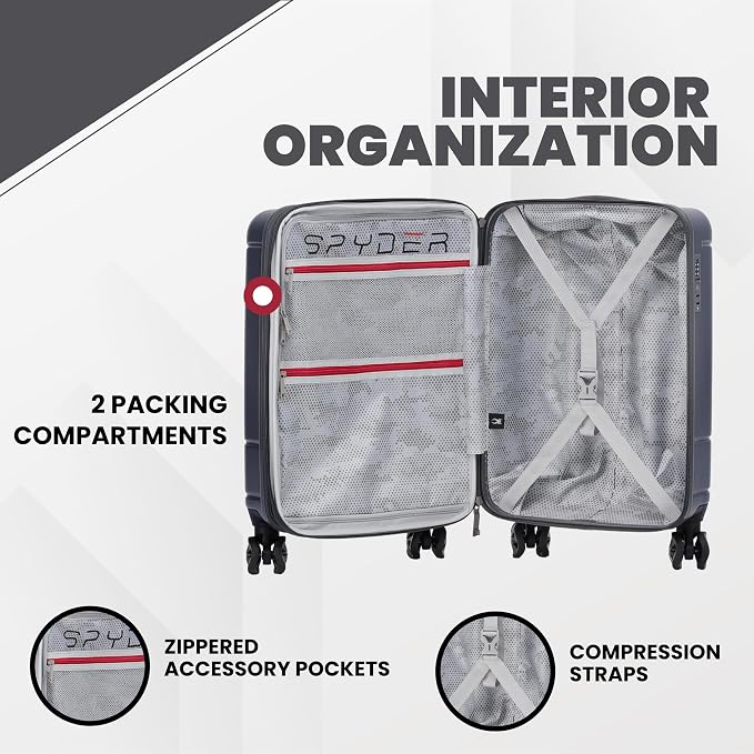Spyder Carve 20 Inch Carry On Expandable Hardside Upright Suitcase - Image 2