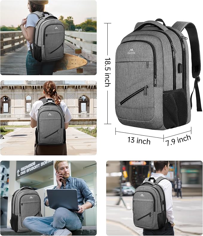 MATEIN Travel Laptop Backpack, 17 Inch Work TSA Approved Carry on Backpack - Image 5