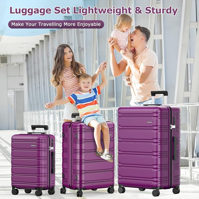 BEOW 3 Piece Luggage Sets For Women - Image 8
