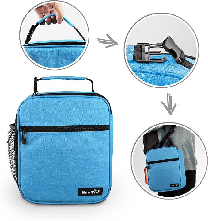 Hap Tim Insulated Lunch Bag for Men Women, Reusable Lunch Box, Spacious - Image 3