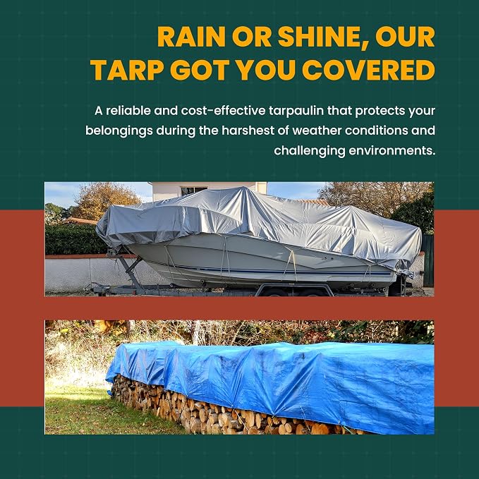 Tarp Cover Blue Waterproof 10x10 Great - Image 6