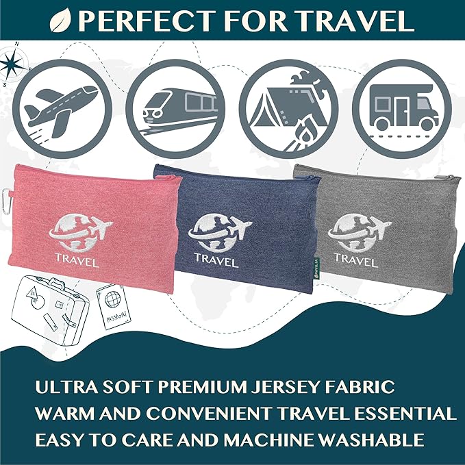 PAVILIA Soft Travel Blanket, Compact Airplane Blanket in Bag, Portable Blanket - Image 5