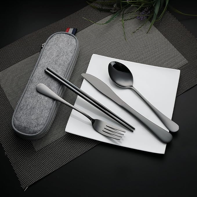 DEVICO Camping Utensils, Portable Travel Utensils - Image 2
