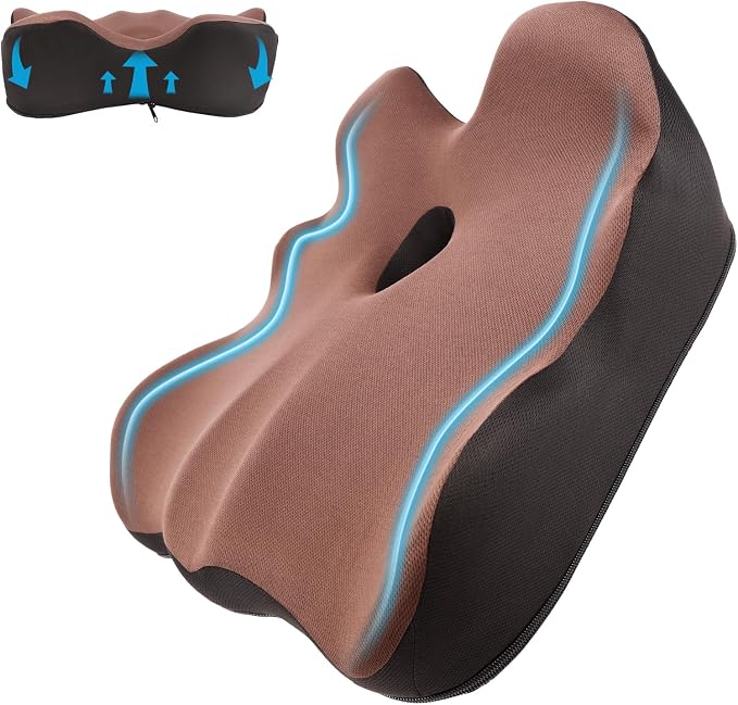 Seat Cushion, X-Large Memory Foam Office Chair Cushion, by LEFAFARDET