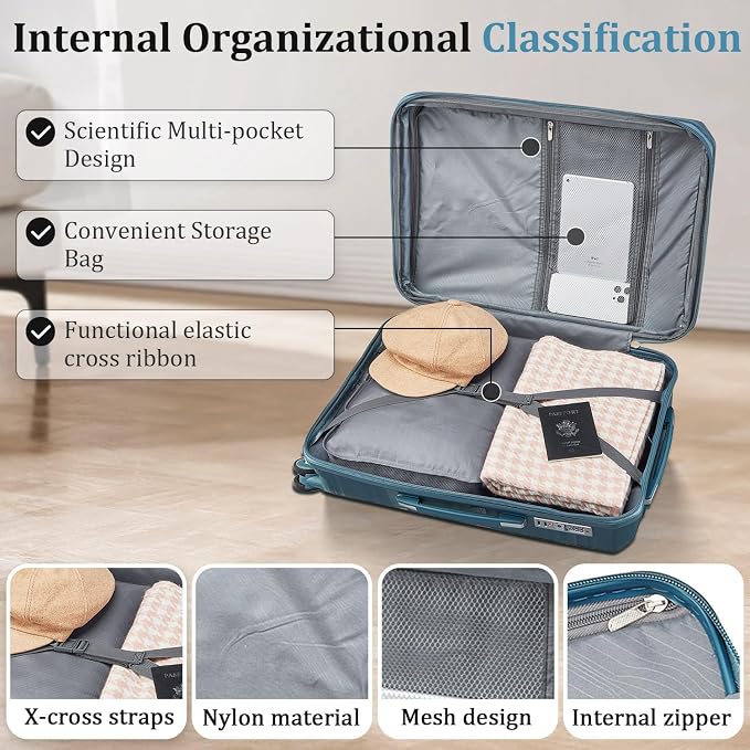 4-Piece Expandable Hardshell Luggage Set - Image 9