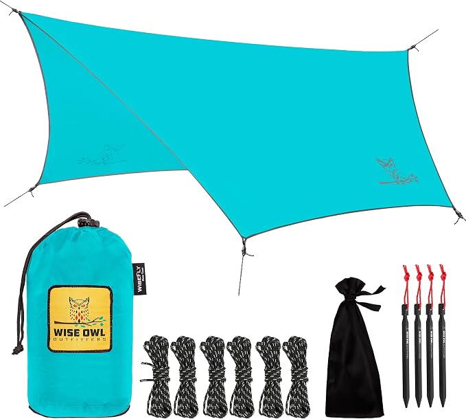 Wise Owl Outfitters Hammock Rain Fly – Waterproof Camping Tarp Cover by WiseOwlOutfitters
